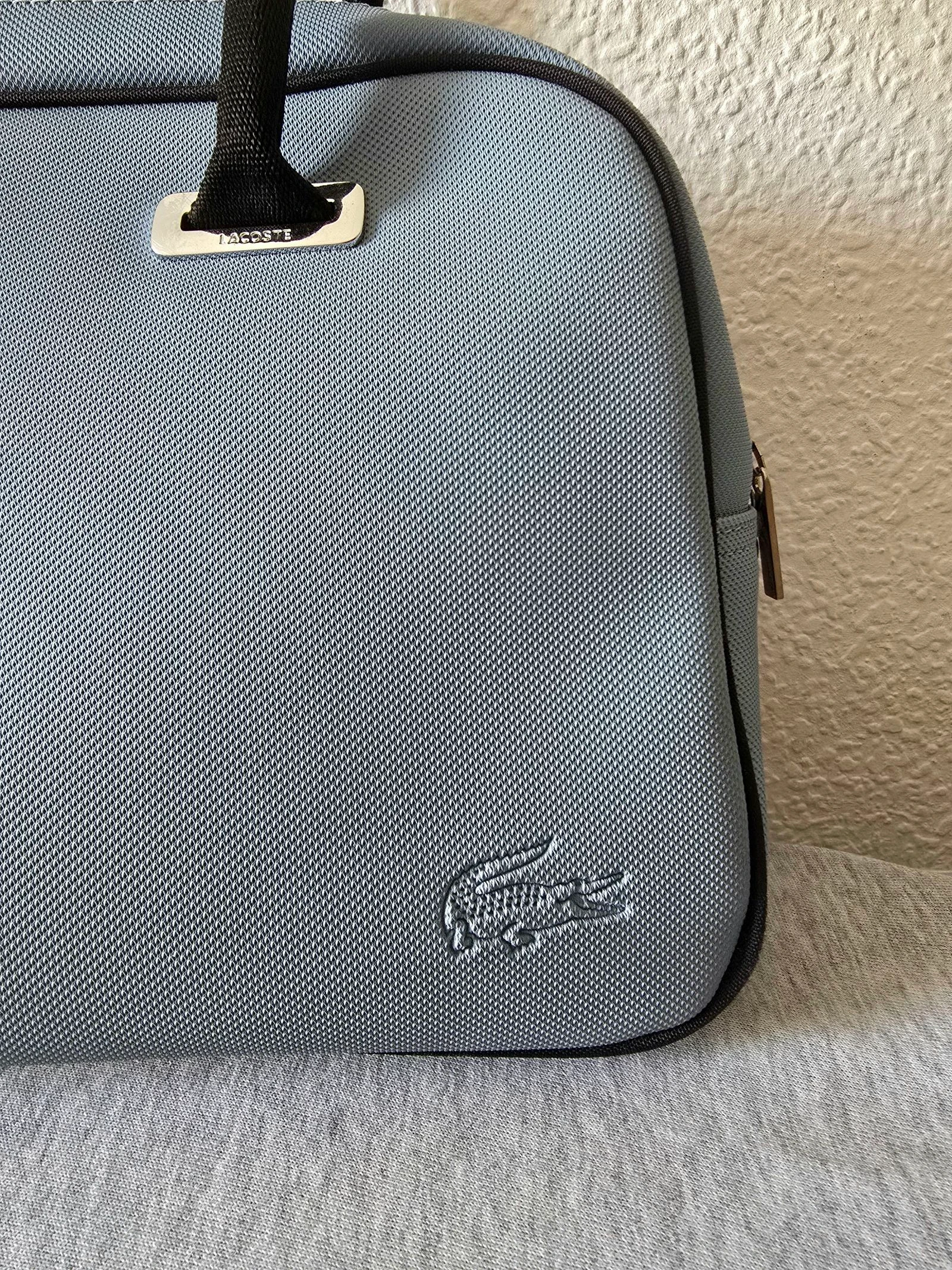 Lacoste Bolsa Azul Claro Feminina Bowling Bag Alça Superior Clássica Designer – photo 3
